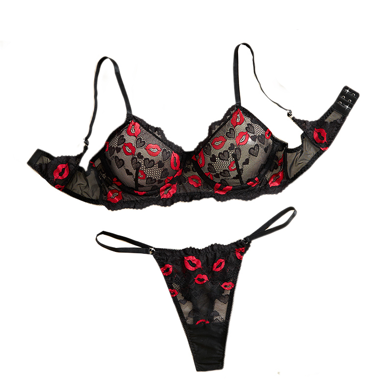 Transparent Lace Underwear Sex - Lace Bralette Set ulasan dan harga