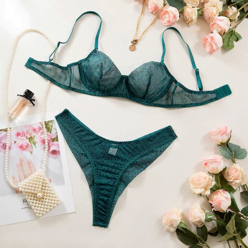 2pcs/Set Woman Lingerie Gather - Plunge Bra Push Up ulasan dan harga