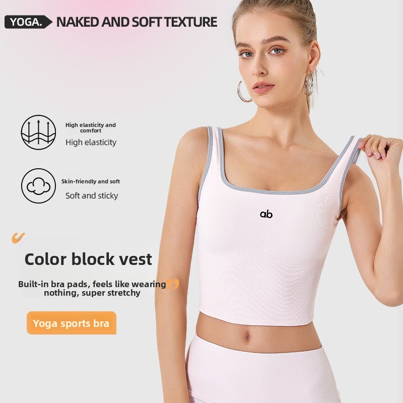 Women Summer Ribbed Yoga Tank  - Plunge Bra Push Up ulasan dan harga